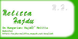 melitta hajdu business card